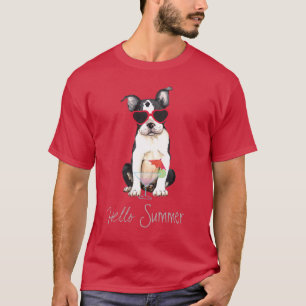 T-shirt Été Boston Terrier
