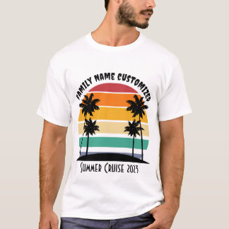 T-shirt été customisé Summer Sunset Beach Palm