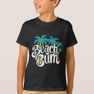 T-shirt Été de fainéant de plage Sableux Océan Vibes Et Va