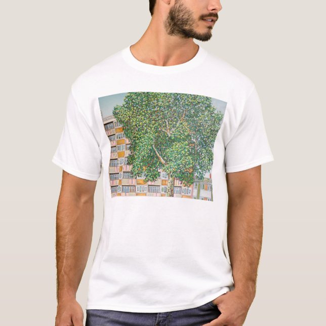 T-shirt Été de mise en boîte de ville (Devant)