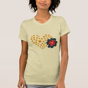 T-shirt Été Femme Daisy Flower Heart