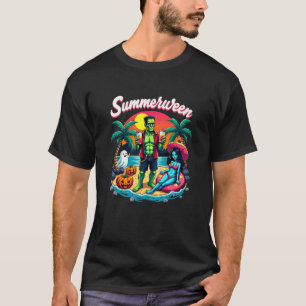 T-shirt Été Halloween Zombie Frankenstein Bo