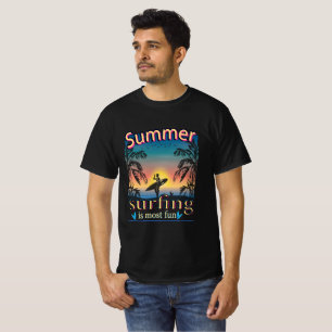 T-shirt Été - Le Surf Est Le Plus Amusant