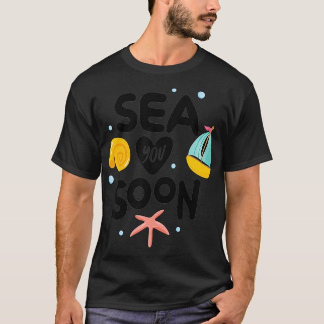 T-shirt Eté Nautique De La Mer (Devant)
