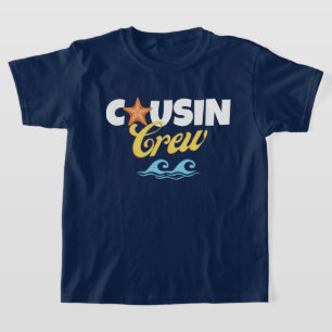 T-shirt Été Plage Cousin Équipage Correspondant