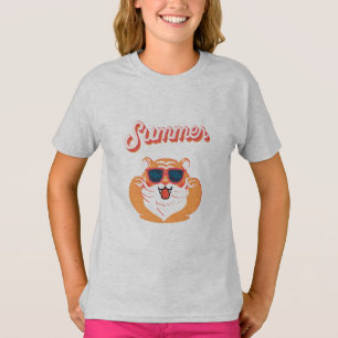T-shirt été pour enfants tigre mignonne