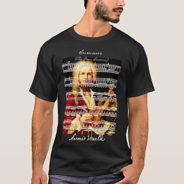 T-shirt Été Quatre Saisons Vivaldi Signature Portrait (Devant)