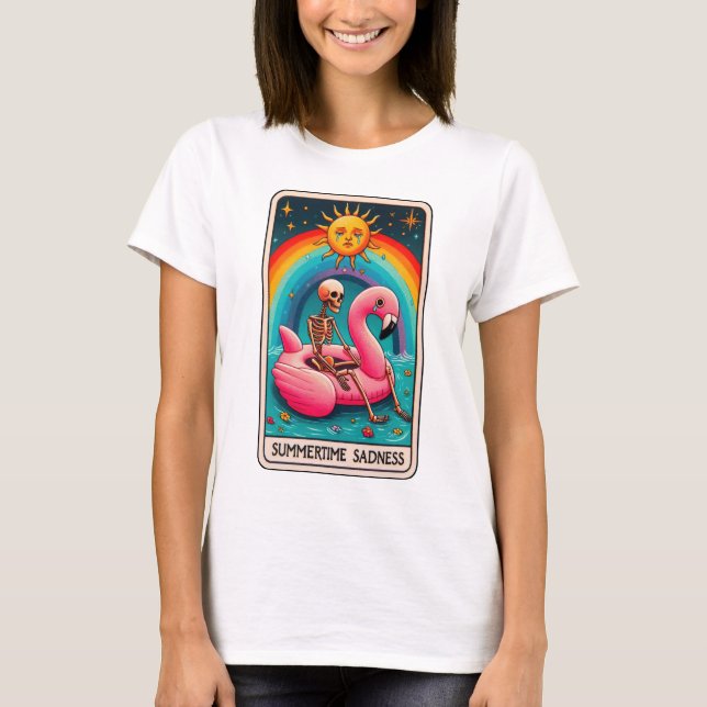 T-shirt Été Triste Squelette Tarte (Devant)