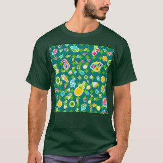 T-shirt été tropical motif nature motif