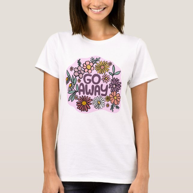 T-shirt ÉTEINDRE Funny Floral mignon Daisy Daisy Dessin À  (Devant)