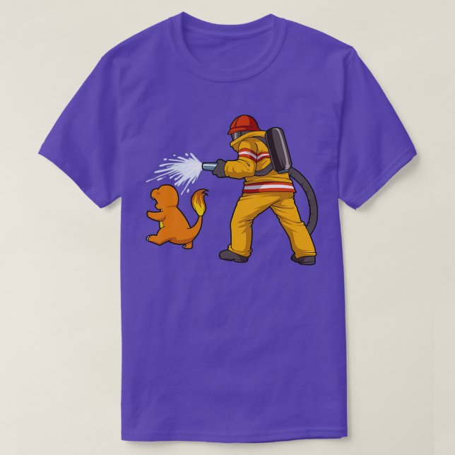 T-shirt Éteins le pompier 1 (Design devant)