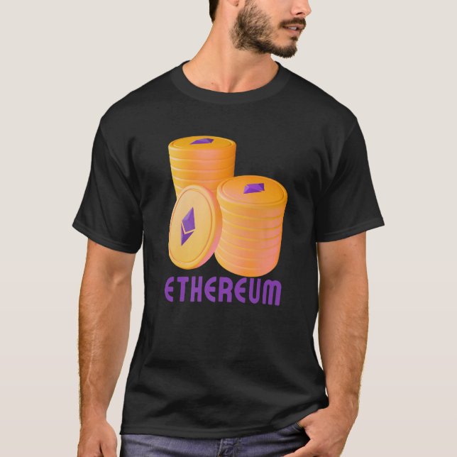 T-shirt Ethereum Blockchain ETH Cryptocurrency Decentraliz (Devant)