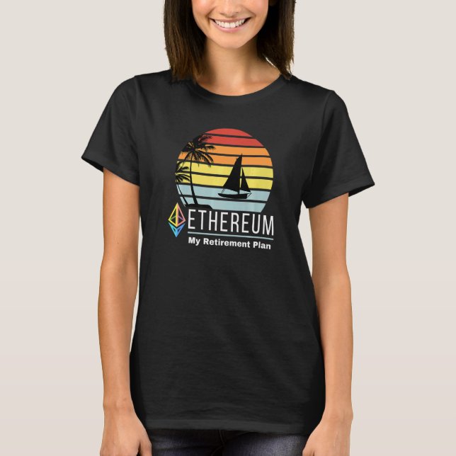 T-shirt Ethereum Mon plan de retraite Blockchain Eth Crypt (Devant)