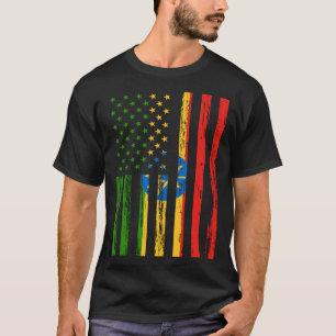 T-shirt Ethiopie Drapeau Amérique US C'est dans mon ADN Et