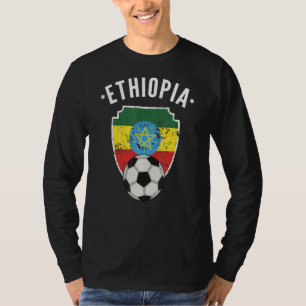 T-shirt Ethiopie Football Ethiopie Drapeau Football Ethiop