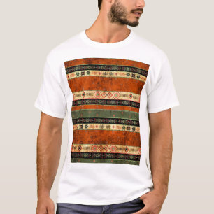 T-shirt Ethnic Boho Grunge, Motif coloré.