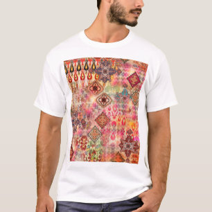 T-shirt Ethnic Digital Abstrait Motif sans fil
