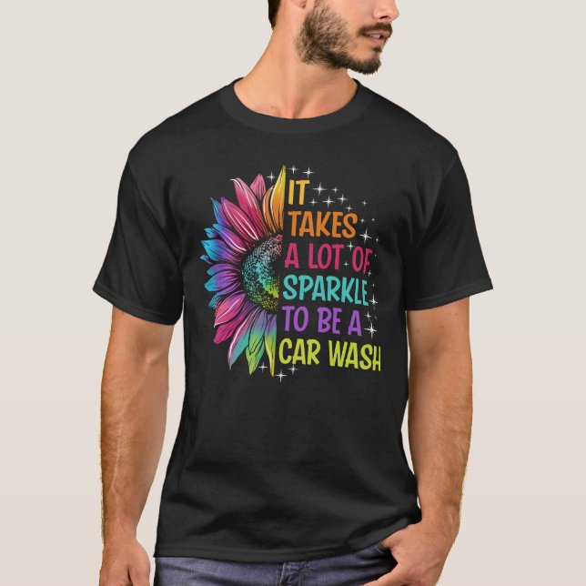 T-shirt Étincelle de lavage de voiture (Devant)