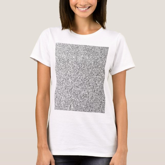 T-shirt Étincelle de parties scintillant gris argenté (Devant)
