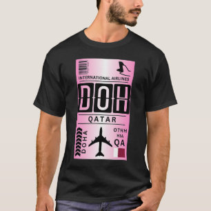 T-shirt Étiquette bagages de l'aéroport du Qatar