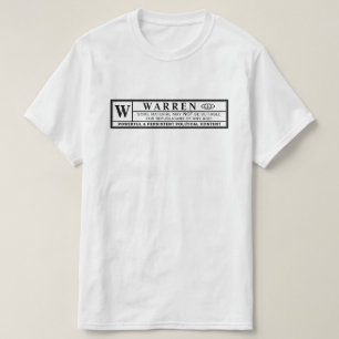 T-shirt Étiquette d'avertissement Warren