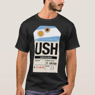 T-shirt Étiquette de bagage de la compagnie aérienne Ushua