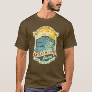 T-shirt Étiquette de bouteille de loup-garou (affligé)