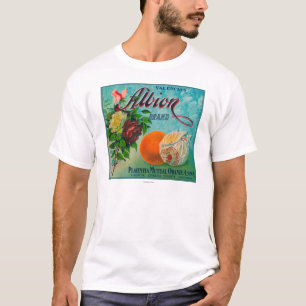 T-shirt Étiquette de caisse d'agrume de marque d'Albion