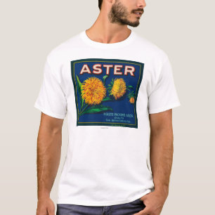 T-shirt Étiquette de caisse d'agrume de marque d'aster