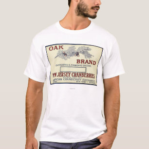 T-shirt Étiquette de canneberge de marque de chêne