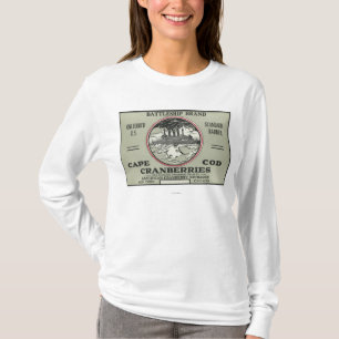 T-shirt Étiquette de canneberge de marque de cuirassé de