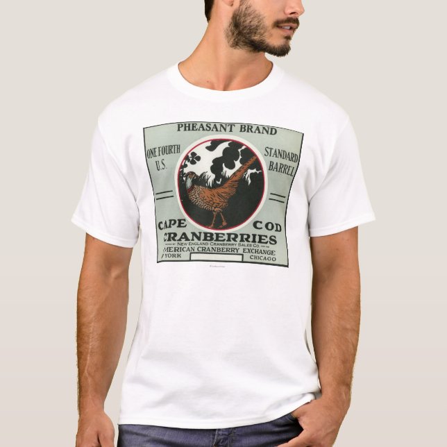 T-shirt Étiquette de canneberge de marque de faisan de (Devant)