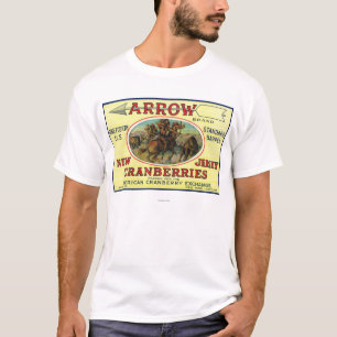 T-shirt Étiquette de canneberge de marque de flèche