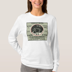T-shirt Étiquette de canneberge de marque de puritain de