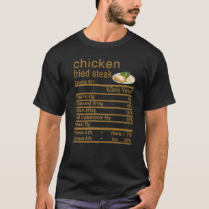 T-shirt Étiquette de faits nutritionnels de steak frit de