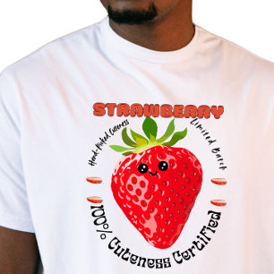 T-shirt Étiquette de fraise fraîche de la ferme