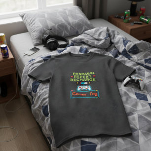 T-shirt Étiquette de joueur personnalisable « Respawn Repe