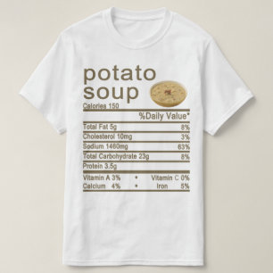 T-shirt Étiquette de la valeur nutritive