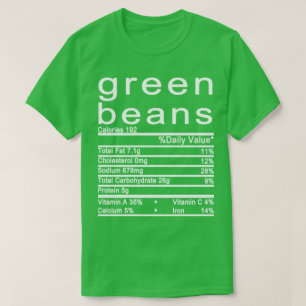 T-shirt Étiquette de la valeur nutritive