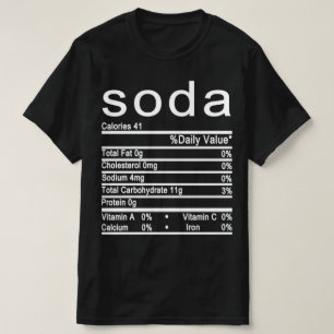 T-shirt Étiquette de la valeur nutritive