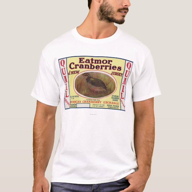 T-shirt Étiquette de marque de canneberges d'Eatmor de (Devant)