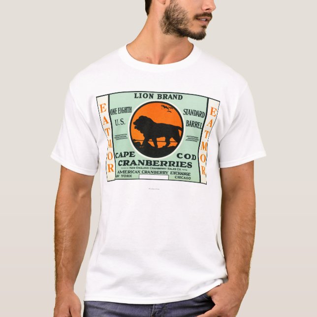 T-shirt Étiquette de marque de canneberges d'Eatmor de (Devant)