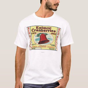 T-shirt Étiquette de marque rouge de canneberges de Bell