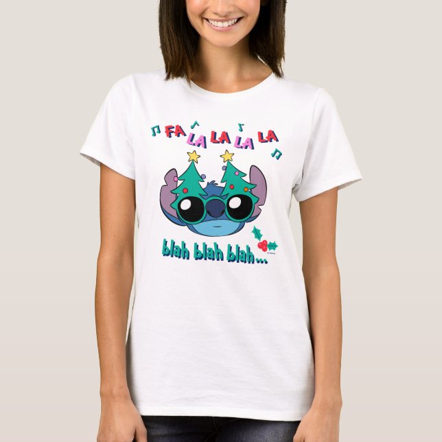 T-shirt Étiquette de Noël | Fa La La La La (Devant)