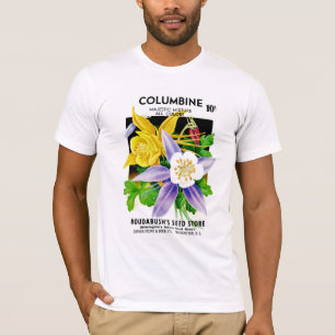 T-shirt Étiquette de paquet de graine de Columbine