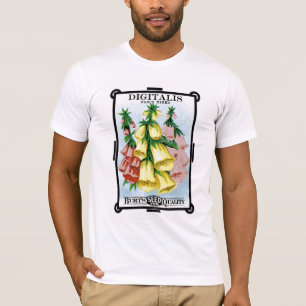 T-shirt Étiquette de paquets de semences Digitalis