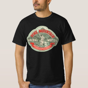 T-shirt Étiquette de produit vintage, eau minérale de Pine