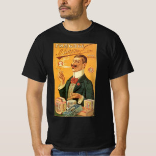 T-shirt Étiquette de produit vintage, tabac à cigarette ru