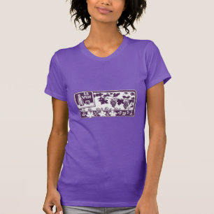 T-shirt Étiquette de vin français vintage Vignoble rusti
