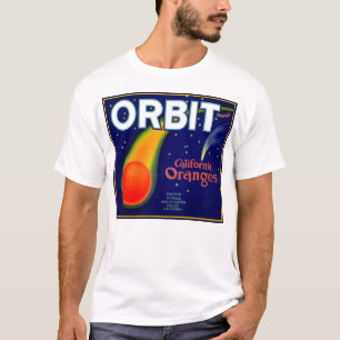 T-shirt étiquette des caisses de fruits Orbit Oranges des